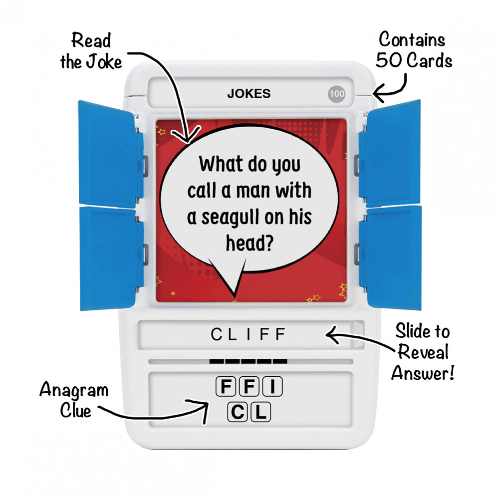 Poptacular 100 Pics Quizz Jokes Flash Card Game Set 6y+