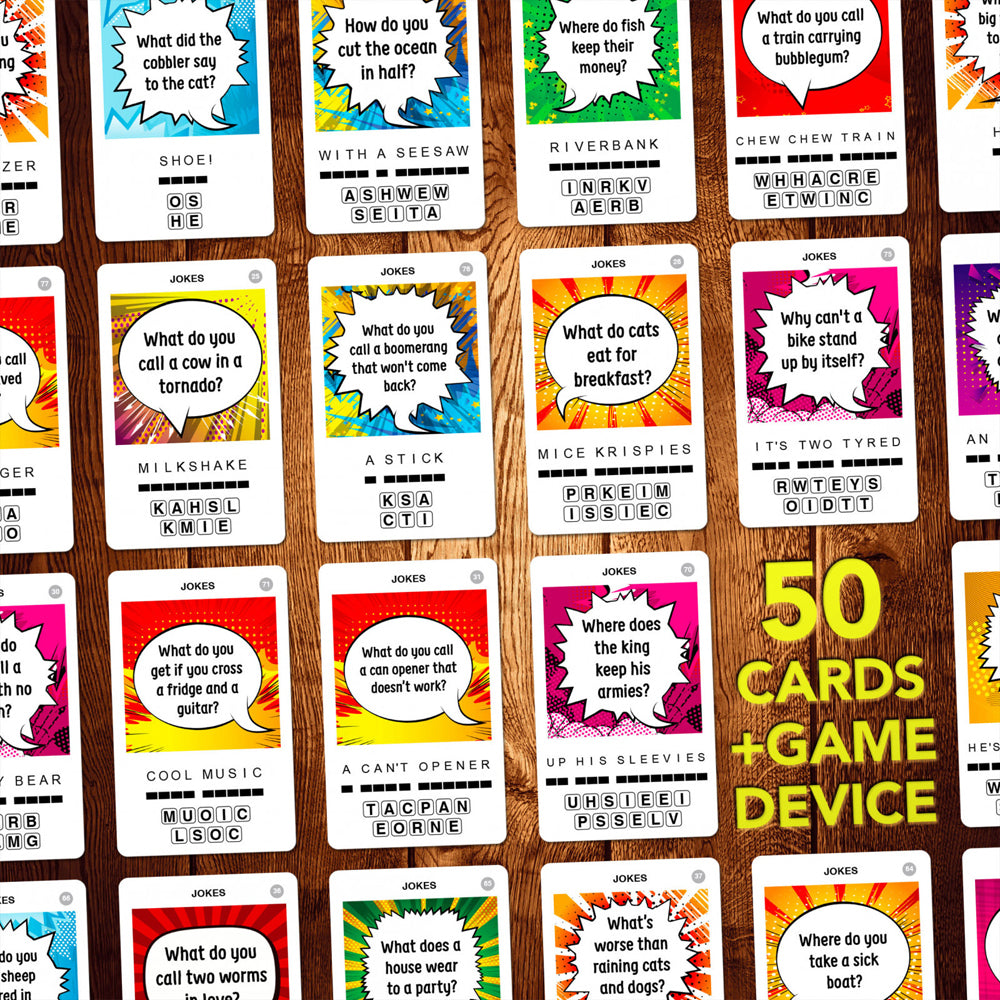 Poptacular 100 Pics Quizz Jokes Flash Card Game Set 6y+