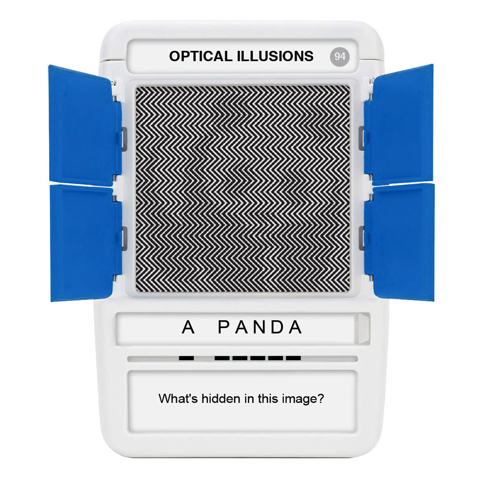 Poptacular 100 Pics Quizz Optical Illusions Flash Card Game Set 6y+