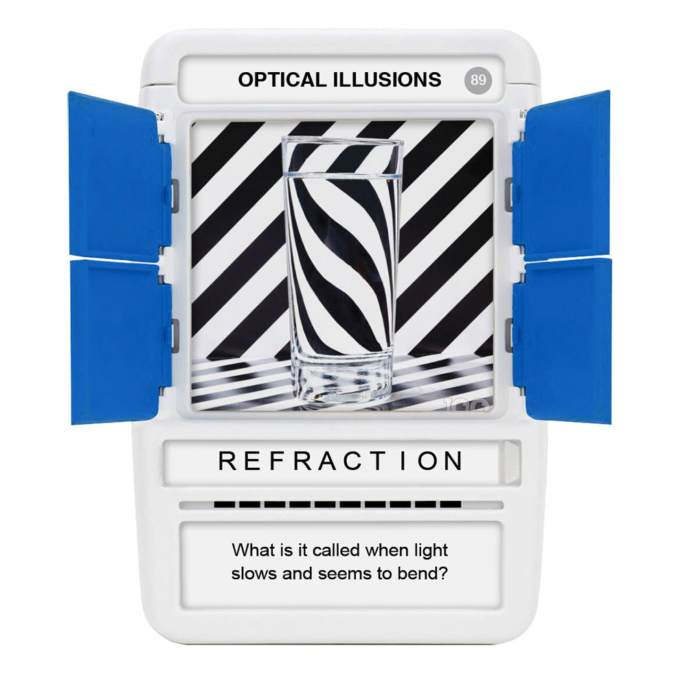 Poptacular 100 Pics Quizz Optical Illusions Flash Card Game Set 6y+