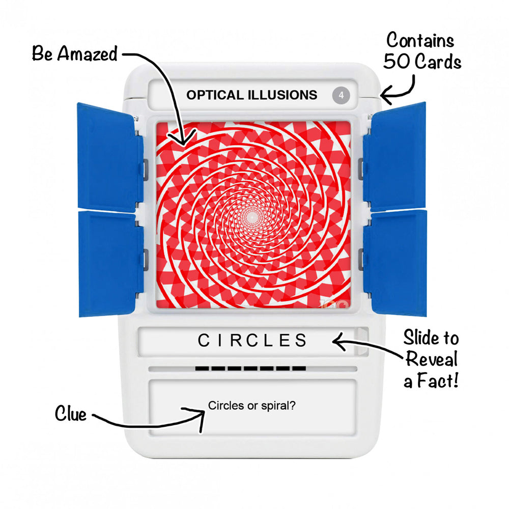 Poptacular 100 Pics Quizz Optical Illusions Flash Card Game Set 6y+