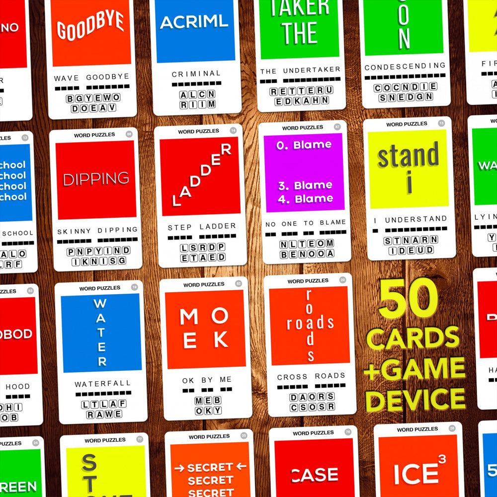 Poptacular 100 Pics Quizz Word Puzzles Flash Card Game Set 6y+