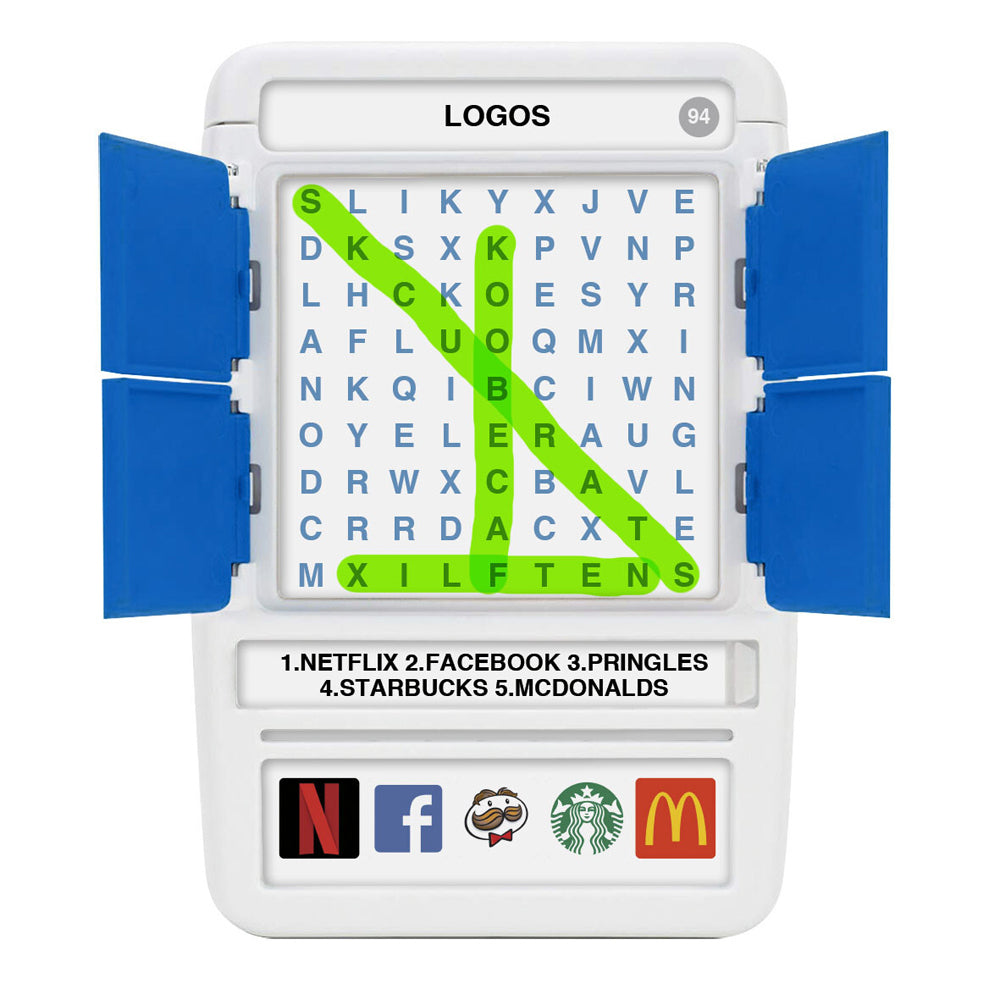 Poptacular 100 Pics Quizz Word Search Flash Card Game Set 6y+