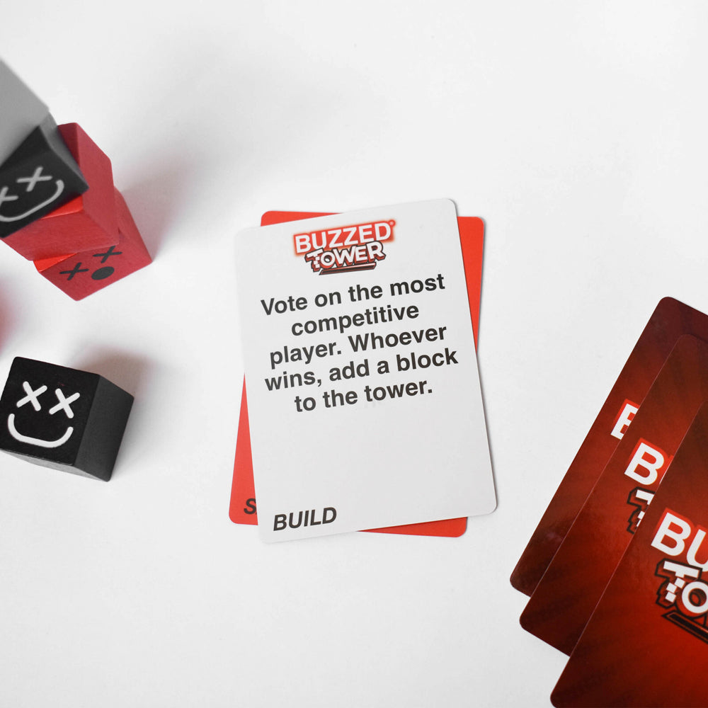 210pc What Do You Meme Buzzed Tower Stacking Drinking Game 21y+