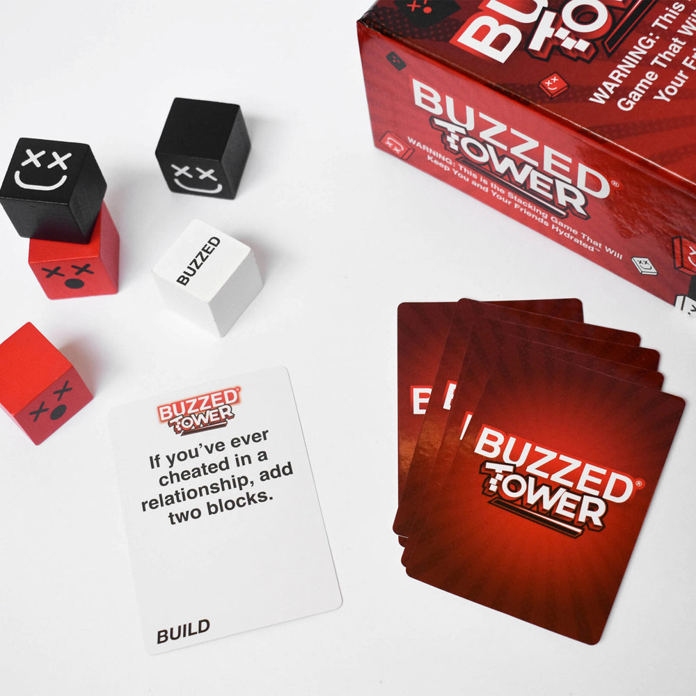 210pc What Do You Meme Buzzed Tower Stacking Drinking Game 21y+