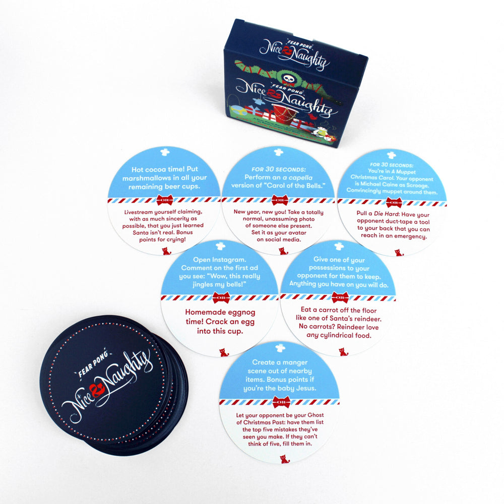 56pc Cut Games Fear Pong Nice & Naughty Card Game Expansion Pack 21y+