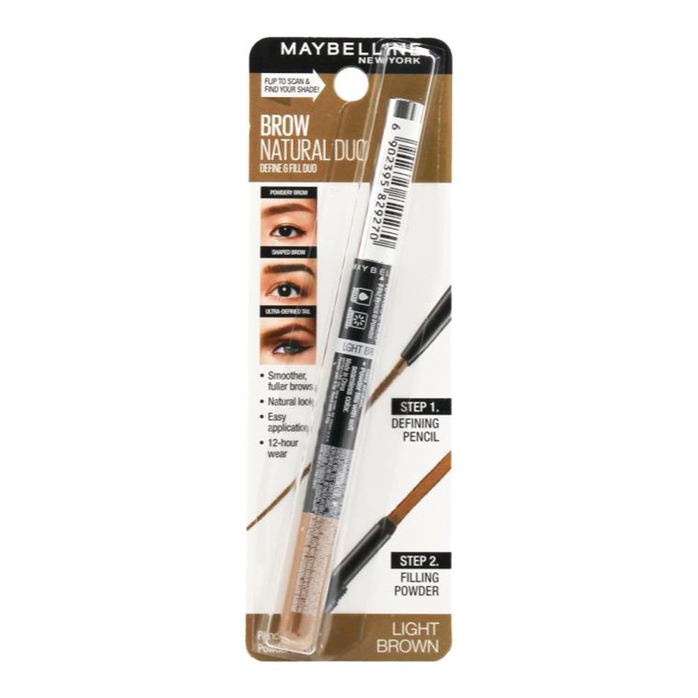 Maybelline Brow Natural Duo Women Makeup Light Brown 20g