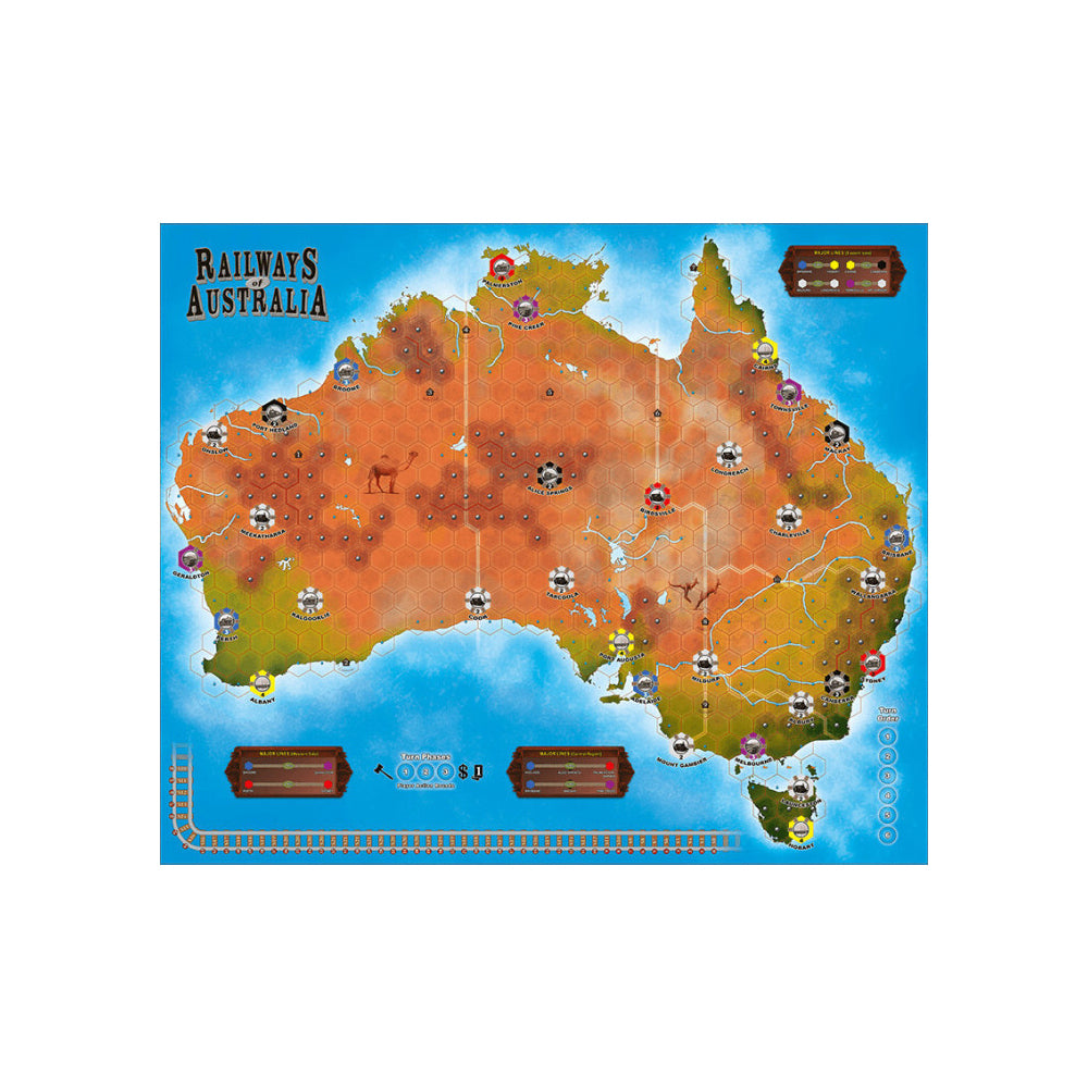 Eagle Gryphon Games Railways of Australia Map Expansion Party Board Game