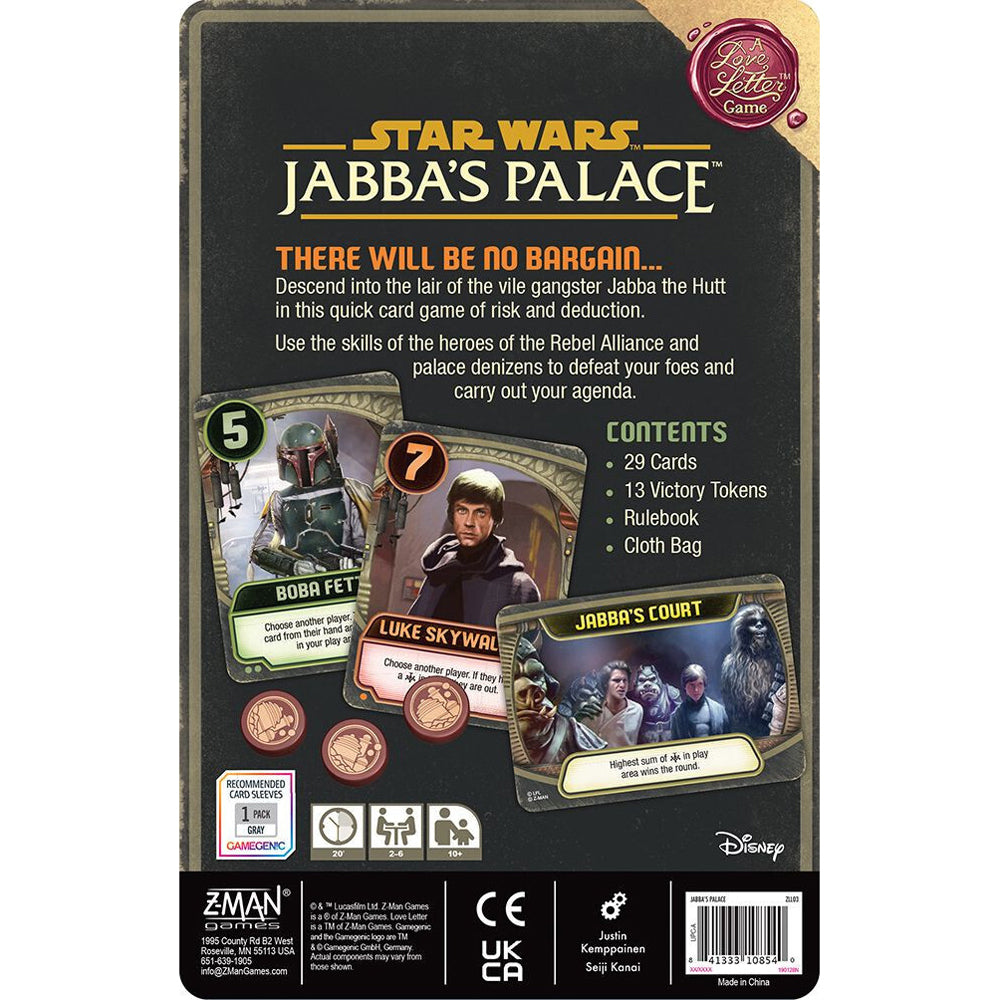 Z-Man Jabbas Palace Tabletop Interactive Board Strategy Game 10y+