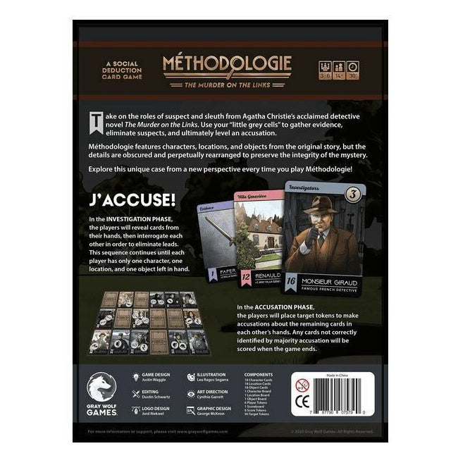 Gray Wolf Games Methodologie The Murder on the Links Kids Card Game 14y+
