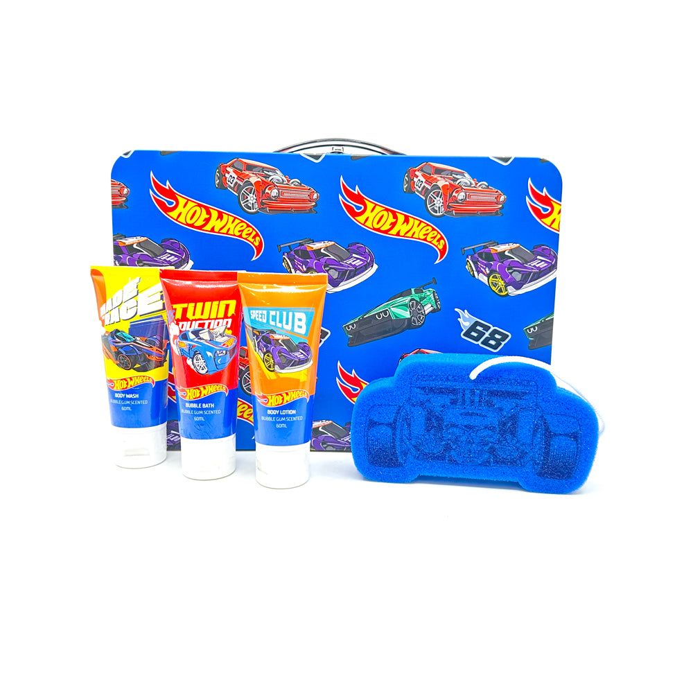 3027778-hot-wheels-bath-tin-body-wash-loofah-lotion-kids-toiletry-set-6y