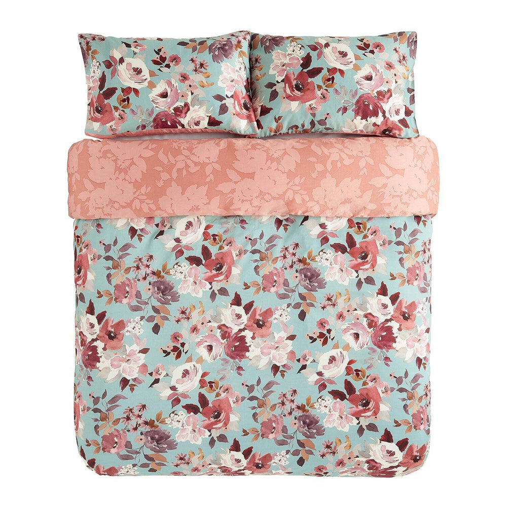 Kas Australia Marais Queen Bed Quilt Cover Set w/ 2x Pillowcases - Multi