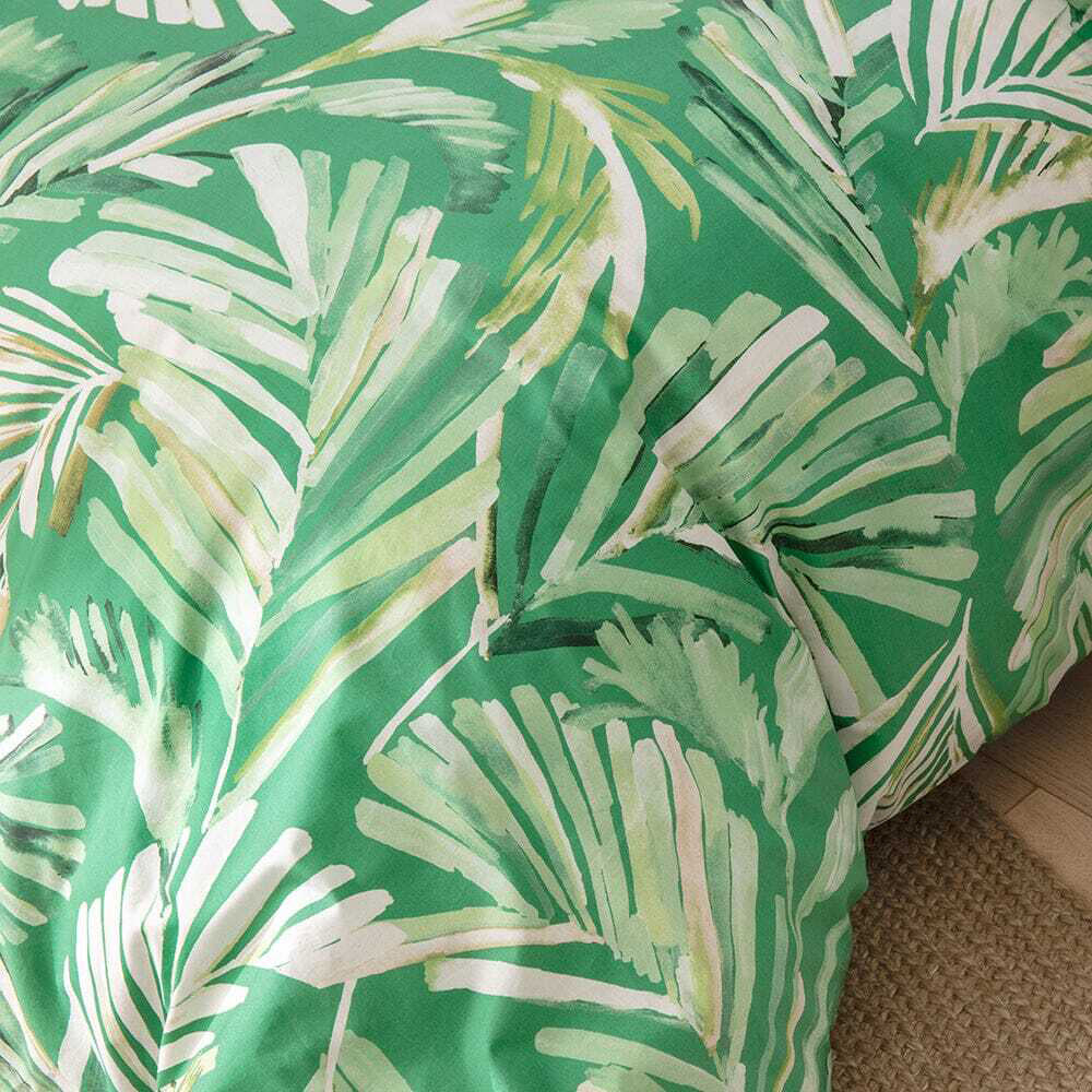 Kas Australia Oliana Super King Bed Quilt Cover Set w/ 2x Pillowcases - Green