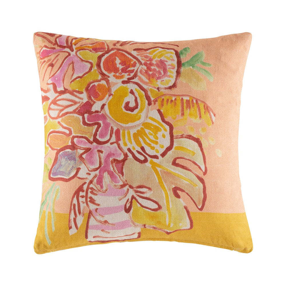 Kas Australia Albi Filled Cushion Decor Square 50x50cm - Yellow