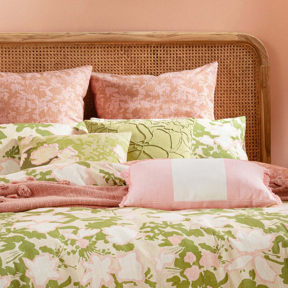 Kas Australia Ashton Filled Cushion Decor Rectangular 35x55cm - Pink