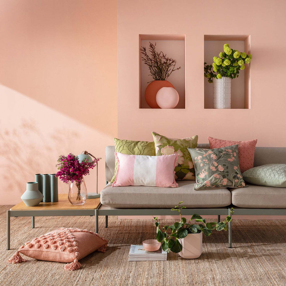 Kas Australia Ashton Filled Cushion Decor Rectangular 35x55cm - Pink