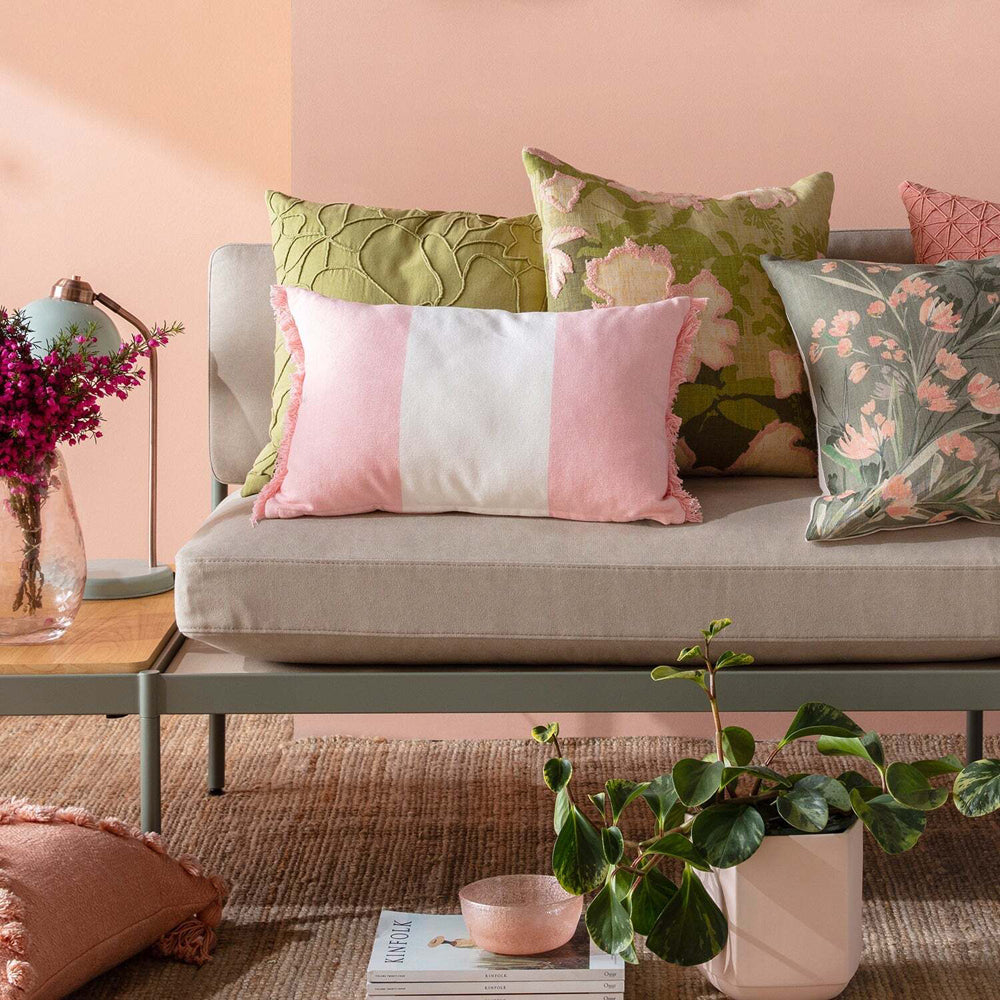 Kas Australia Ashton Filled Cushion Decor Rectangular 35x55cm - Pink