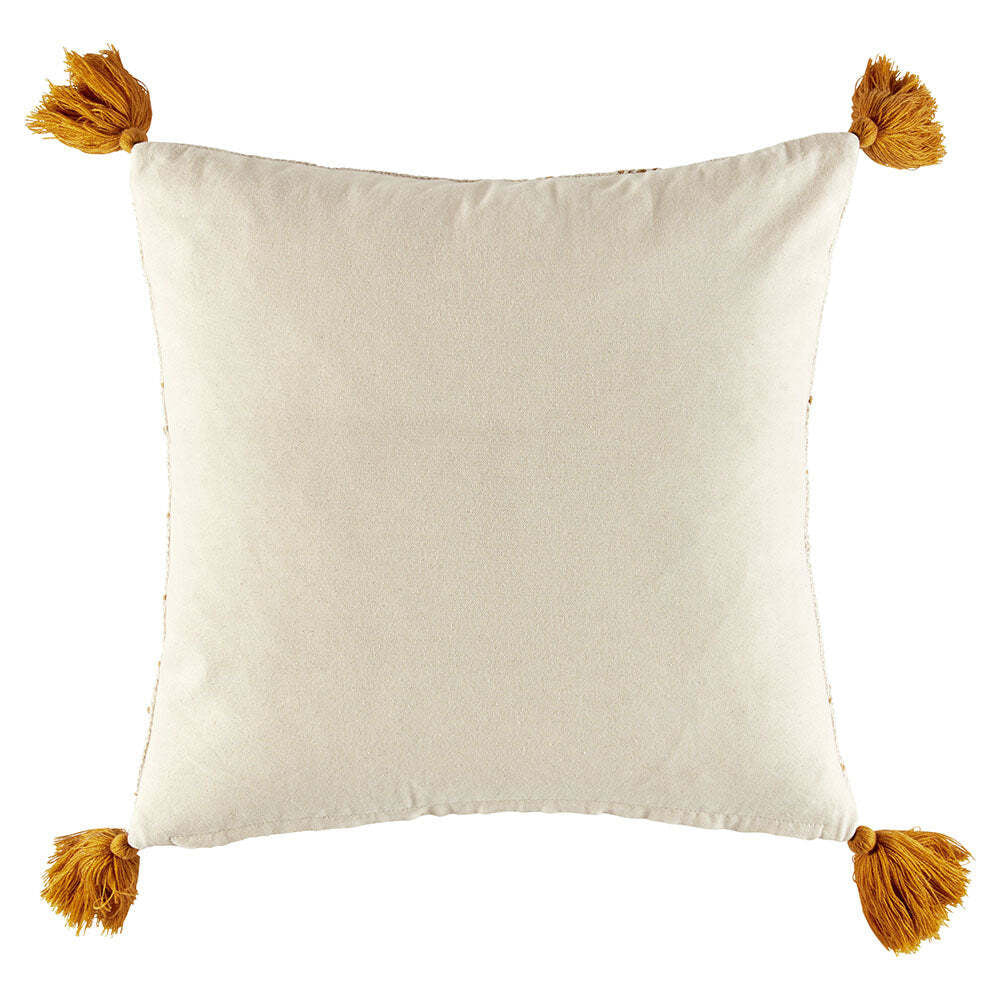 Kas Australia Tate Filled Cushion Decor w/ Tassle Square 50x50cm - Natural