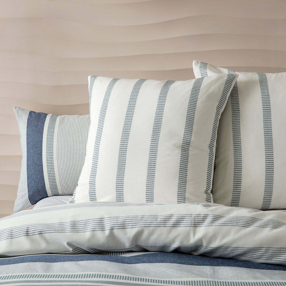 Kas Australia Jonah Euro Throw Pillowcase 65x65cm - Denim