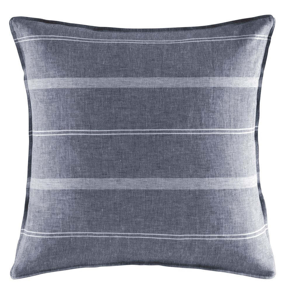 Kas Australia Balmoral Euro Throw Pillowcase 65x65cm - Navy