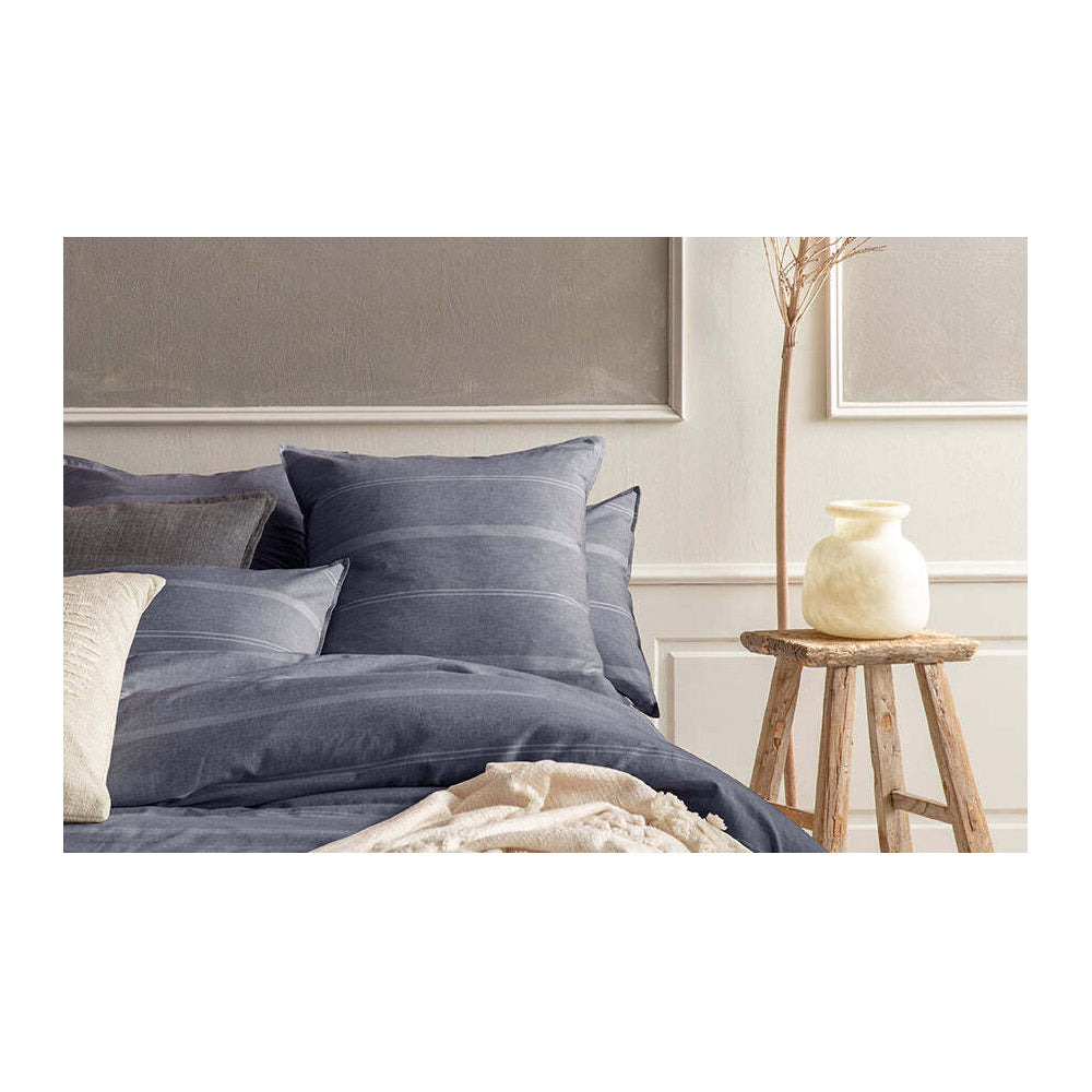 Kas Australia Balmoral Euro Throw Pillowcase 65x65cm - Navy