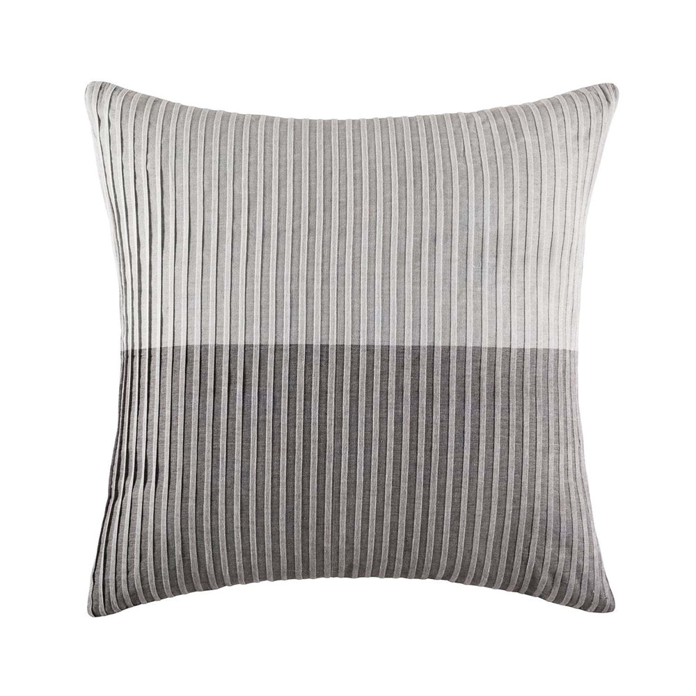 Kas Australia Pleated Euro Throw Pillowcase 65x65cm - Grey
