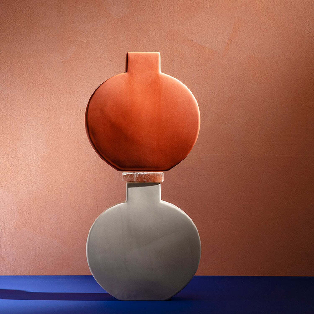 Ben David Dune Ceramic Flower Vase Home Decor One Size - Terracotta