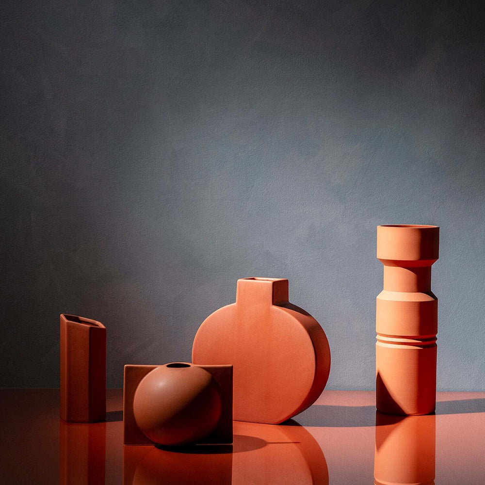 Ben David Dune Ceramic Flower Vase Home Decor One Size - Terracotta