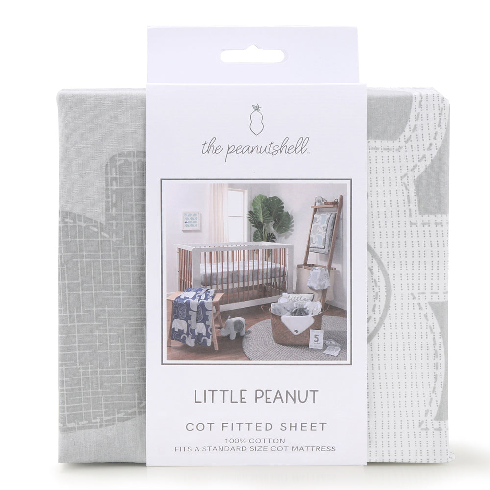 11013fs-the-peanutshell-little-peanut-grey-cot-fitted-sheet-baby-nursery-decor