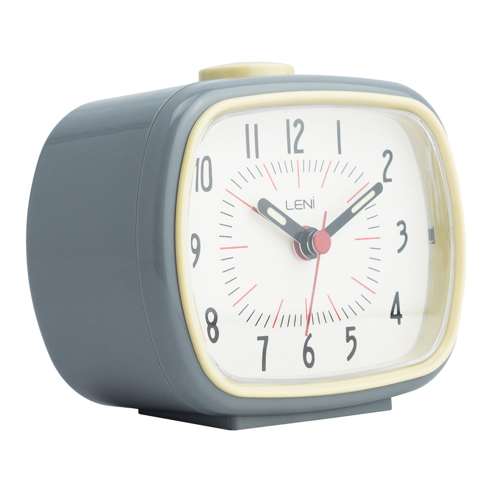 62020sgr-leni-retro-glow-in-the-dark-round-alarm-clock-home-room-decor-slate-grey