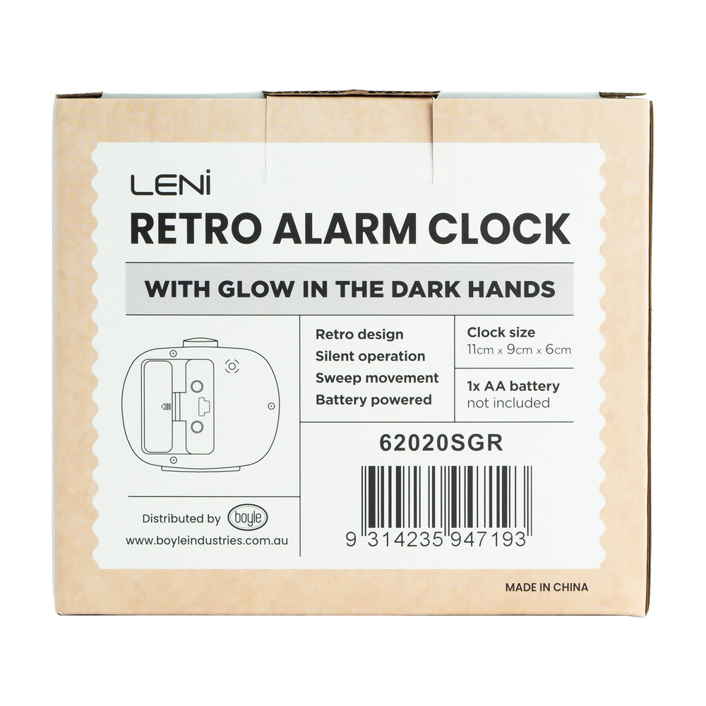 62020sgr-leni-retro-glow-in-the-dark-round-alarm-clock-home-room-decor-slate-grey