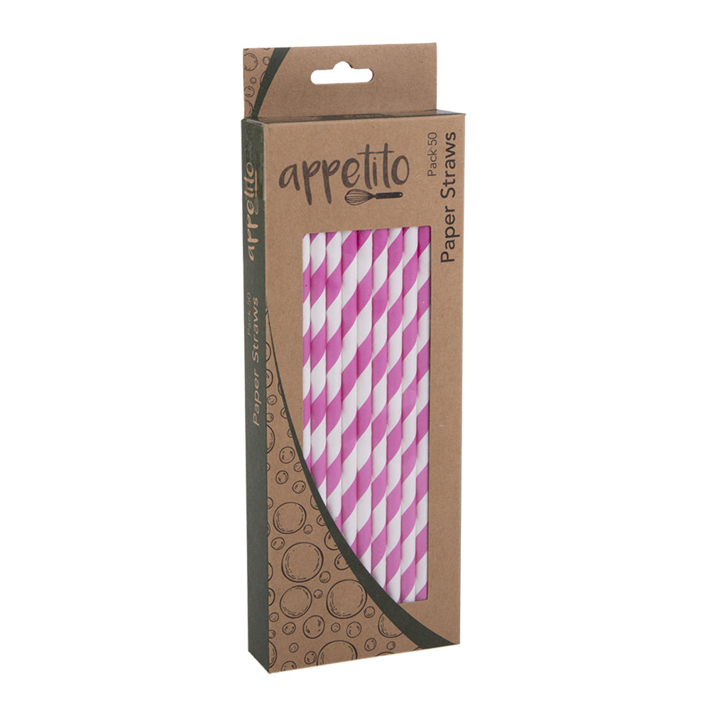 3434-03-50pc-appetito-disposable-paper-straws-home-kitchen-pink-stripes