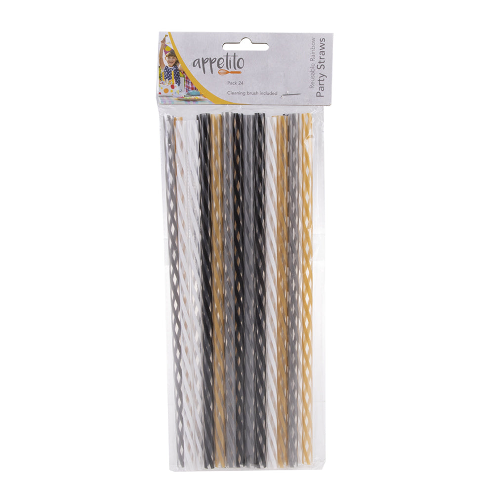 3436-1-24pc-appetito-reusable-glitz-glam-party-straws-25cm-w-brush-set-assorted