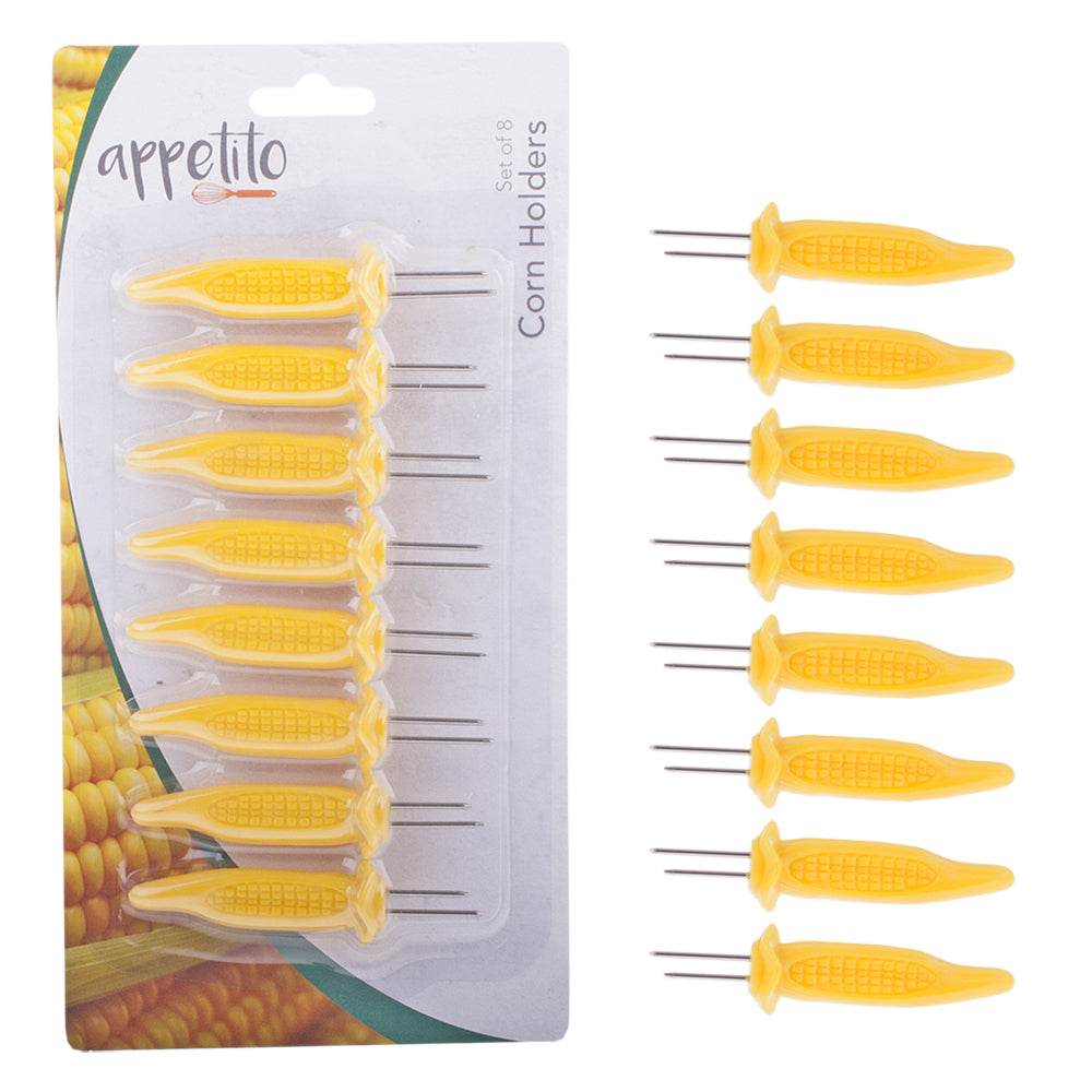3389-8pc-appetito-corn-holders-home-kitchen-cooking-accessory-yellow