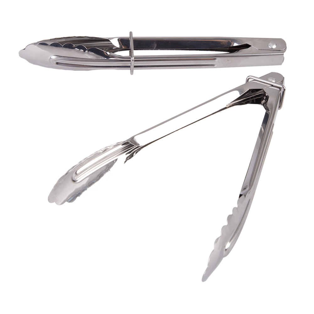 3298-2-2pc-appetito-stainless-steel-mini-tongs-18cm-home-kitchen-cooking