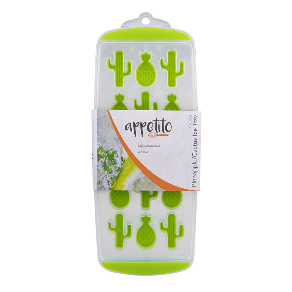 4465-2pc-appetito-easy-release-15-cube-pineapple-cactus-ice-tray-blue-lime