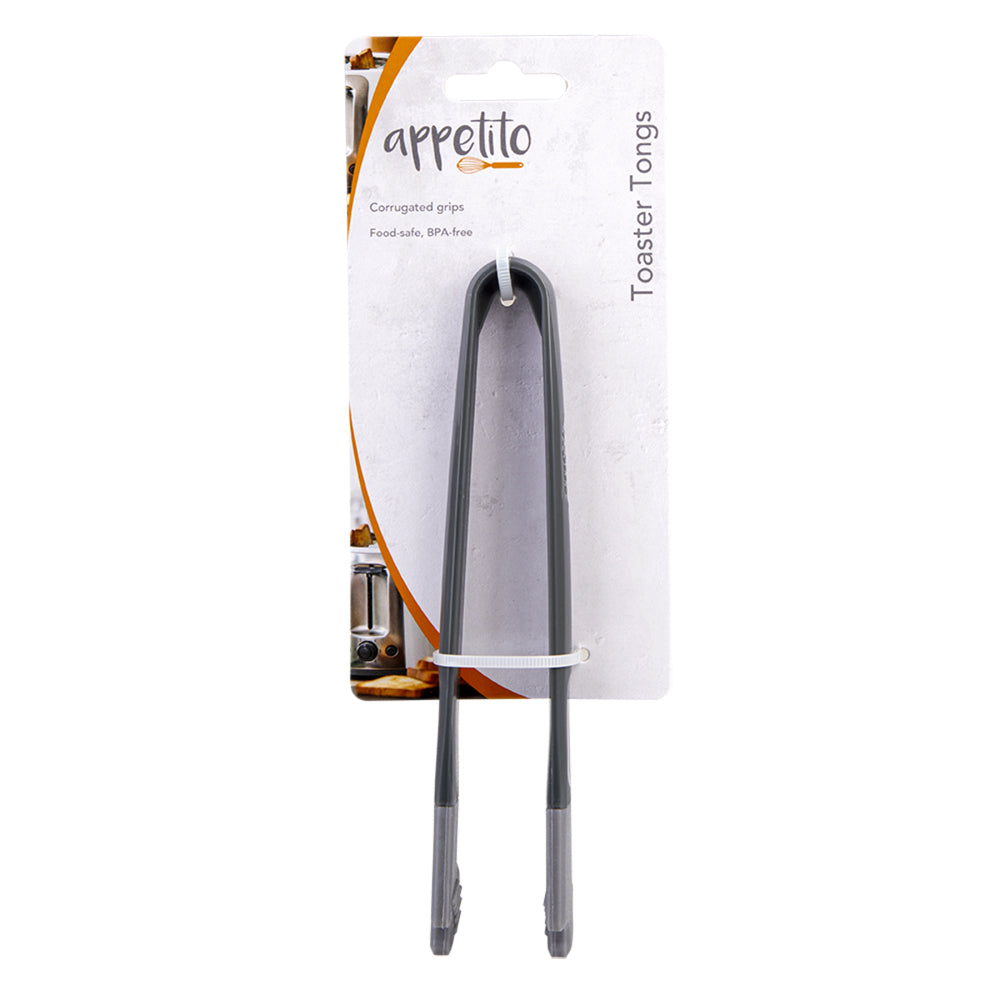 3312ch-appetito-toaster-tongs-w-silicone-tips-charcoal-home-kitchen-cooking