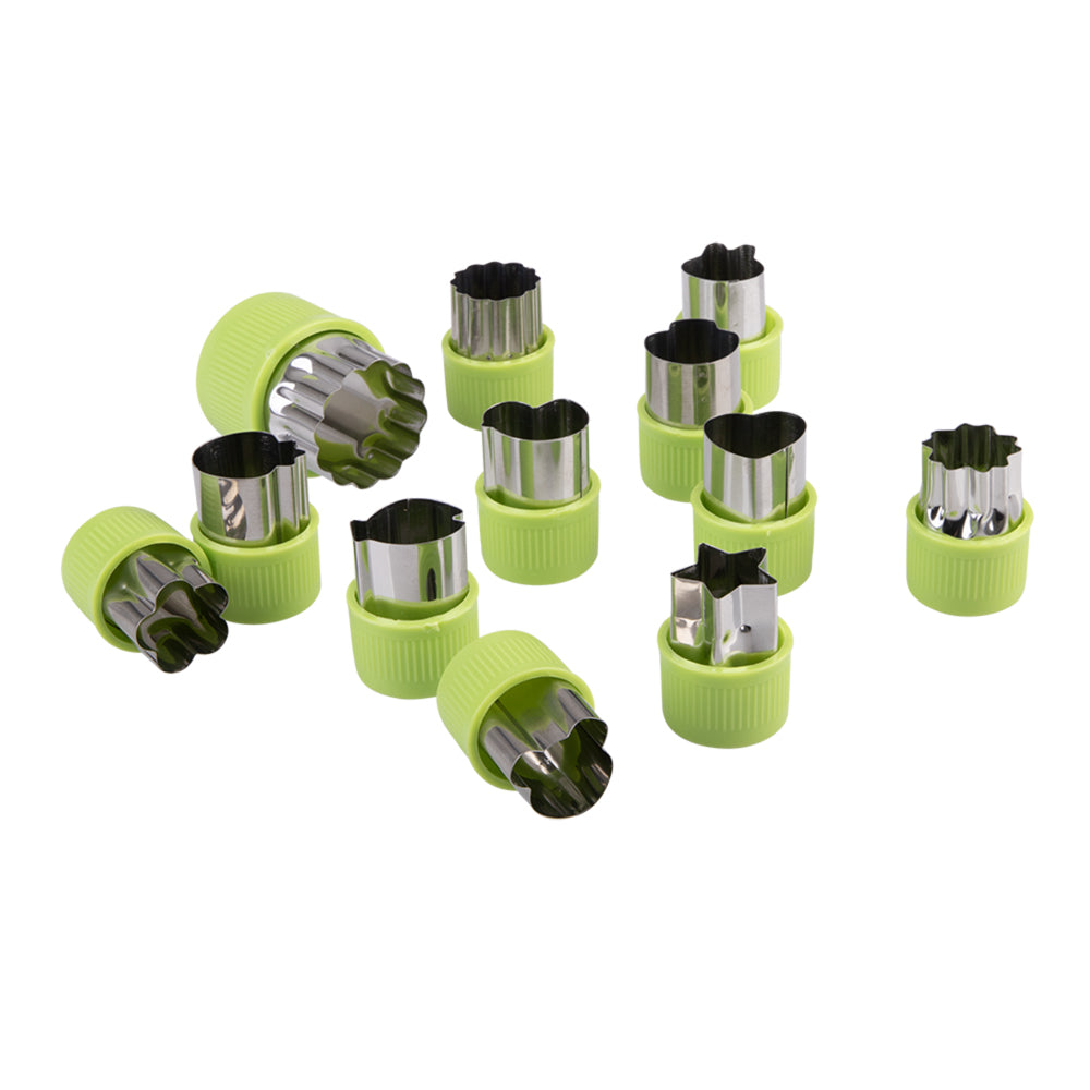 3624g-12pc-appetito-fruit-vegetable-cutters-set-shapes-green