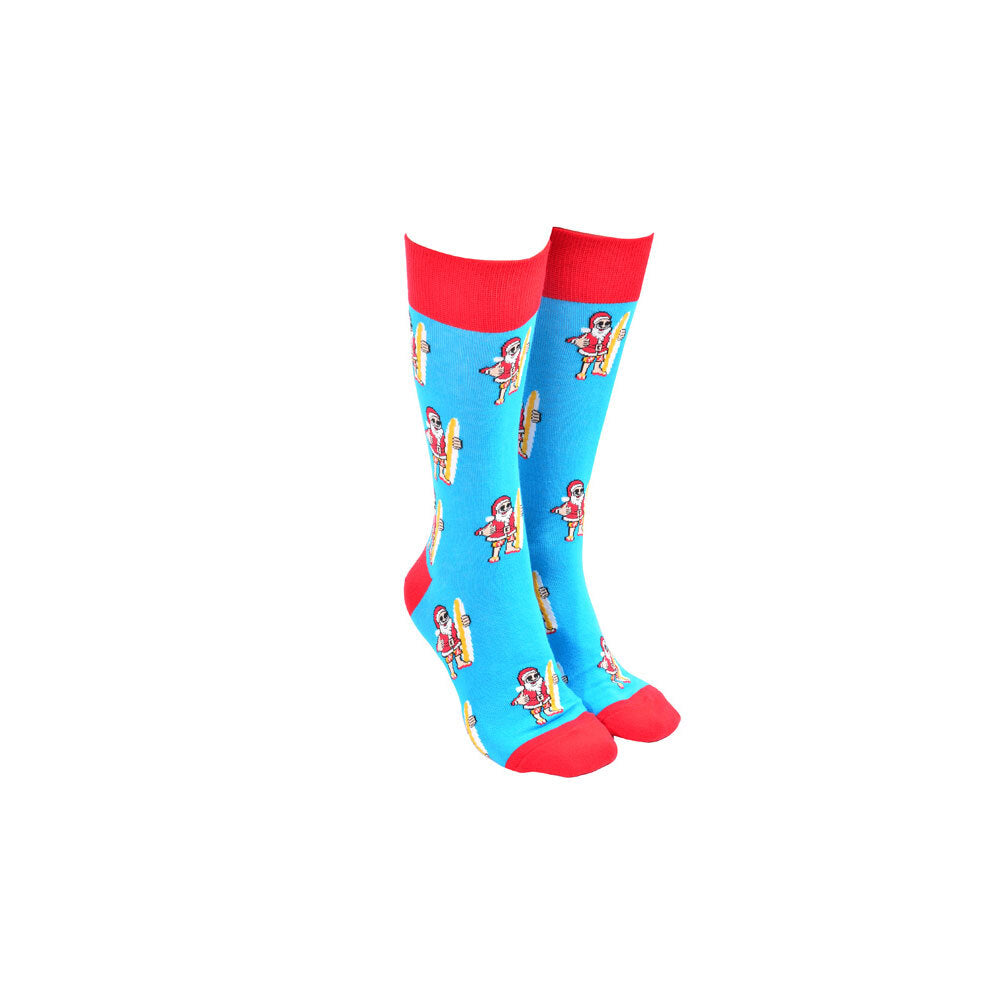 26011-sock-society-surfing-santa-patterned-cotton-socks-assorted-one-size