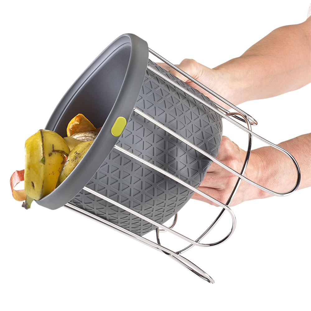 4593gy-polder-kitchen-composter-3-8l-silicone-bucket-20x25cm-grey