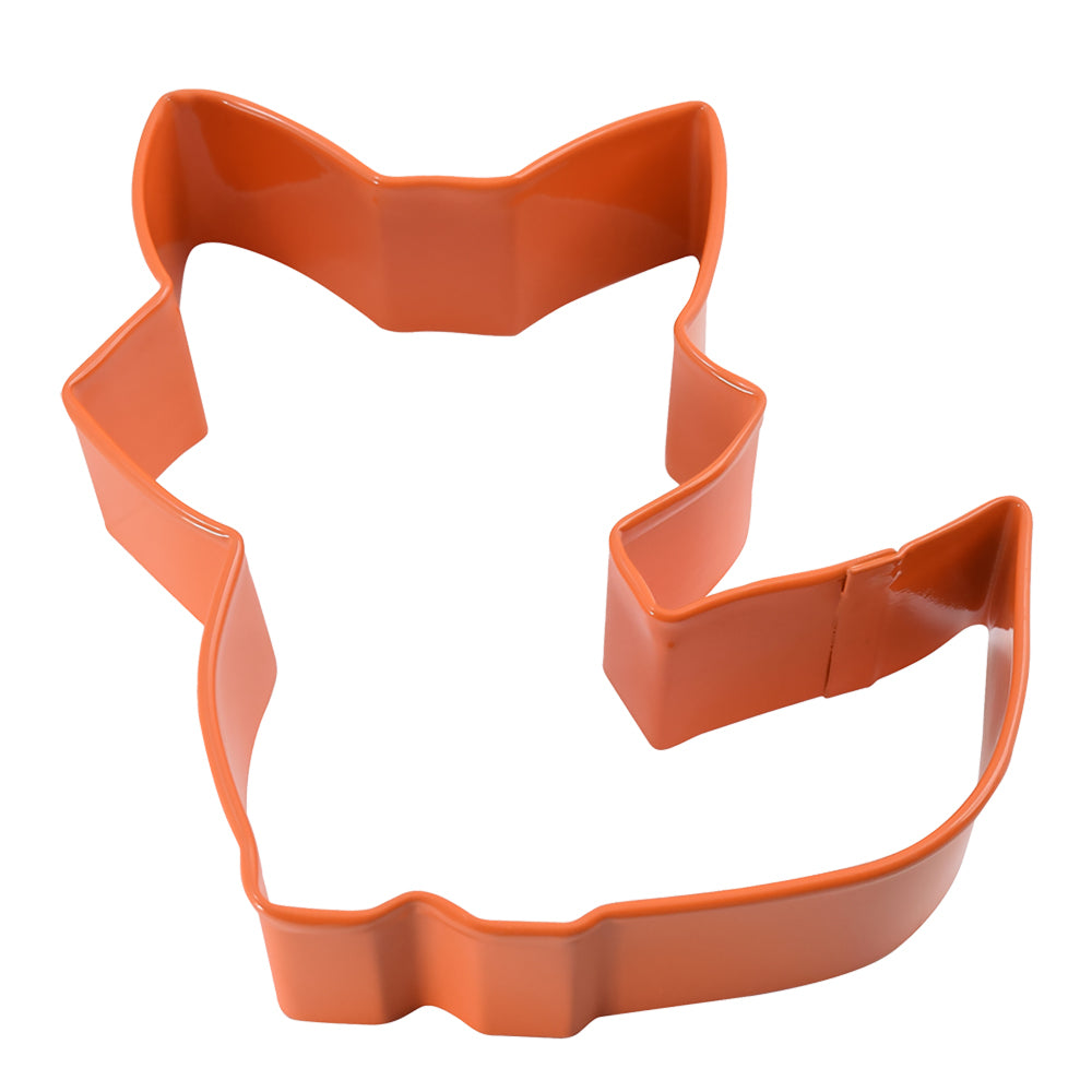 2700-84-r-m-cute-fox-cookie-cutter-polyresin-coated-steel-9-5cm-orange