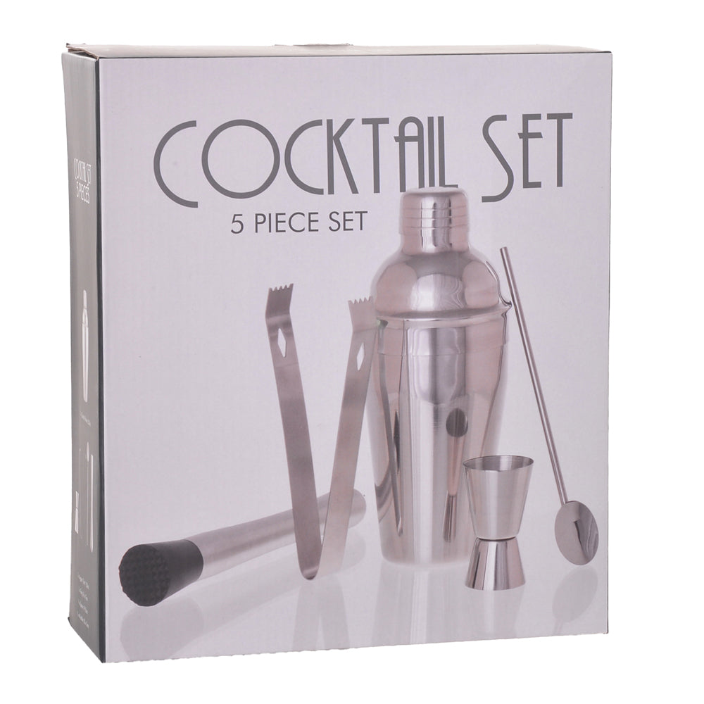 26317-5pc-gibson-gifts-stainless-steel-cocktail-shaker-bartender-set-assorted