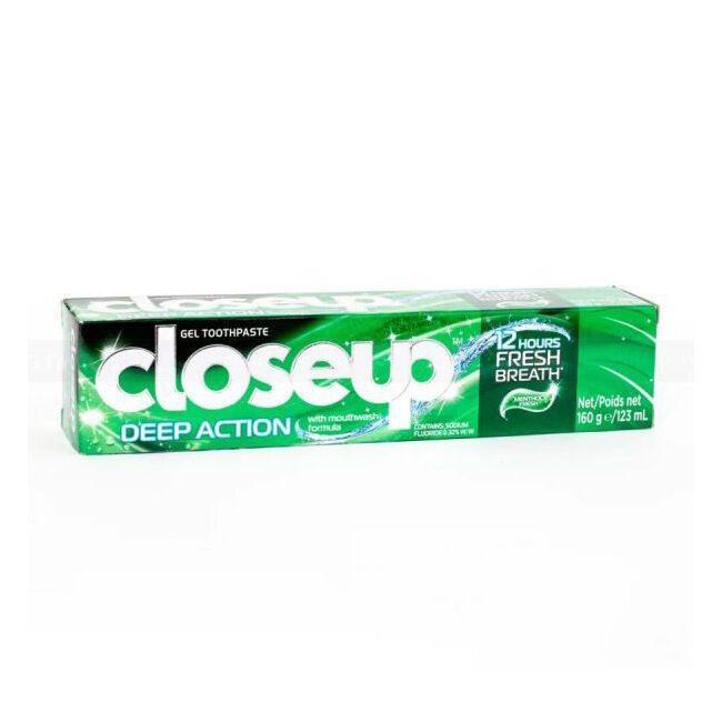 Closeup Gel Toothpaste Deep Action Menthol Fresh 160g Dental/Oral Care Tube (12 Pack) — image 2