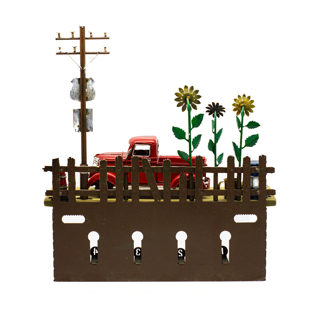 31148-boyle-shelf-hanging-wall-decor-w-hooks-red-truck-31cm
