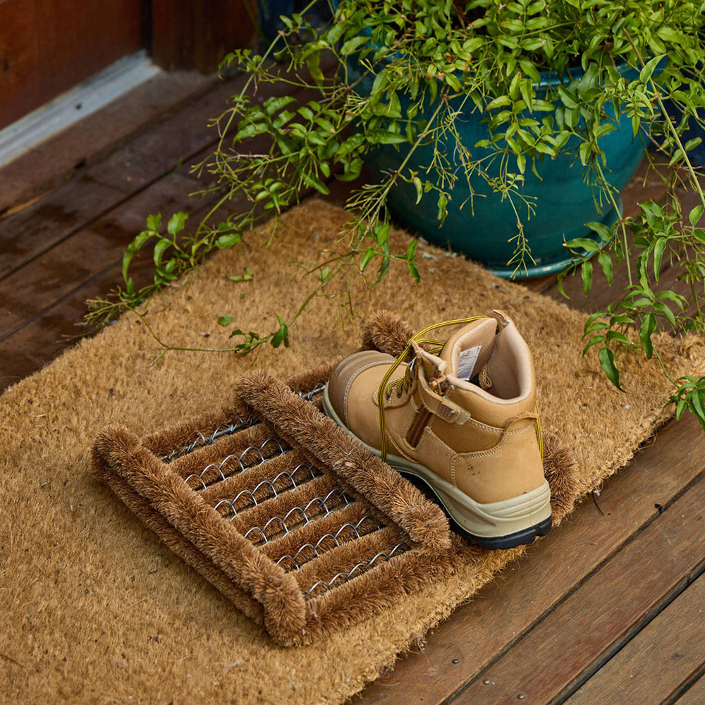 18144-boot-scraper-cleaner-35x30cm-mat-dirt-cleaner-brown