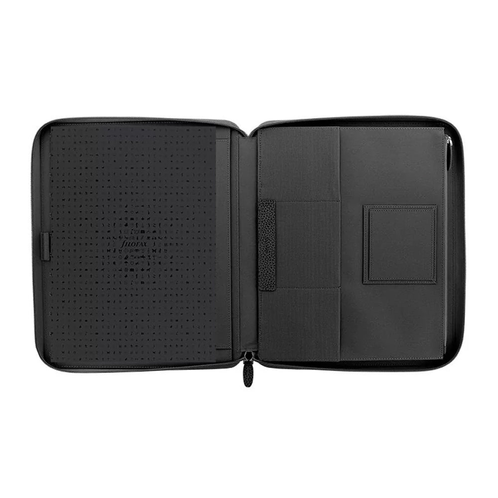 101398-filofax-32cm-leather-a4-finsbury-zipped-folio-personal-organiser-black