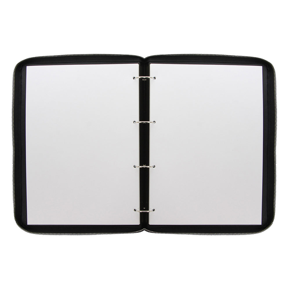 101501-filofax-classic-a4-clipbook-zip-organiser-monochrome-black