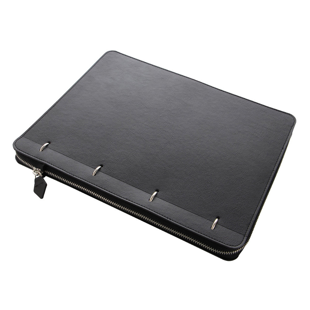 101501-filofax-classic-a4-clipbook-zip-organiser-monochrome-black