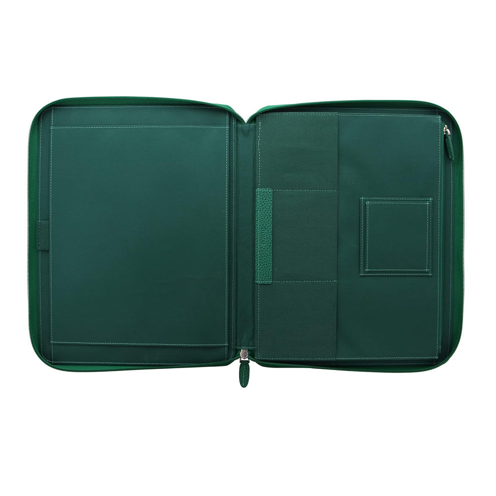 101524-filofax-a4-finsbury-zipped-folio-personal-organiser-forest-green