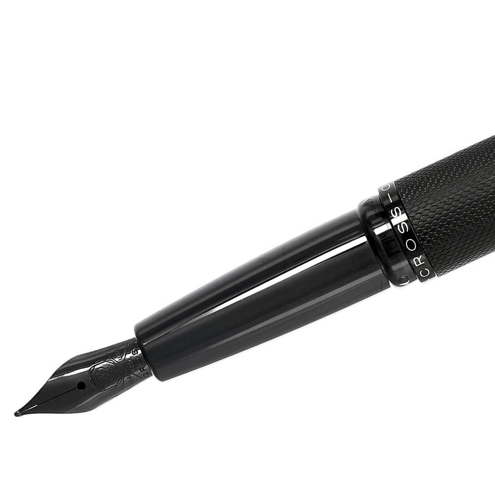 116636-cross-atx-brushed-etched-diamond-medium-fountain-pen-black